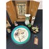Image 2 : Assorted East Asian Collectibles, Vases, Shrine, Containers, Shell Wall Art, etc