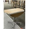Image 2 : Chrome & Beige Drop Leaf Kitchen Table