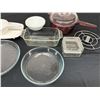 Image 2 : Lot of 13pcs  Assorted Mostly Pyrex Kitchen Bake Ware Glass and Ceramic