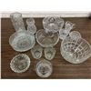 Image 1 : Lot of Assorted Crystal and Glassware Serving Bowls, Juicer, Cups, etc. 13pcs