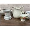 Image 5 : Assorted Fine Bone Chia Cups, Saucers, Plates, Pitcher, Gravy Boat, etc