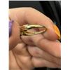 Image 5 : 10k Gold Dinner Ring  Amethyst and 6 Small Diamonds approx 2 Grams, Size 6.5