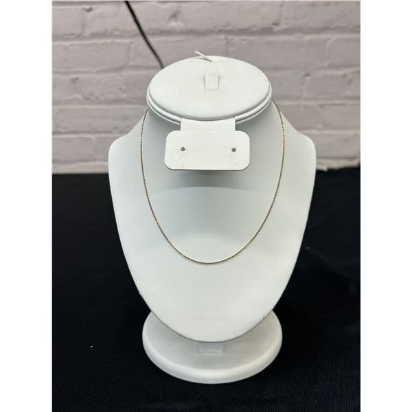 1 Gold Colored Chain Stamped 10k, 1 gram. 15" long