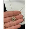 Image 2 : 10k Gold Ladies Heart Shaped Locket & 10k Chain 18" long, approx 2 grams total