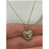 Image 3 : 10k Gold Ladies Heart Shaped Locket & 10k Chain 18" long, approx 2 grams total