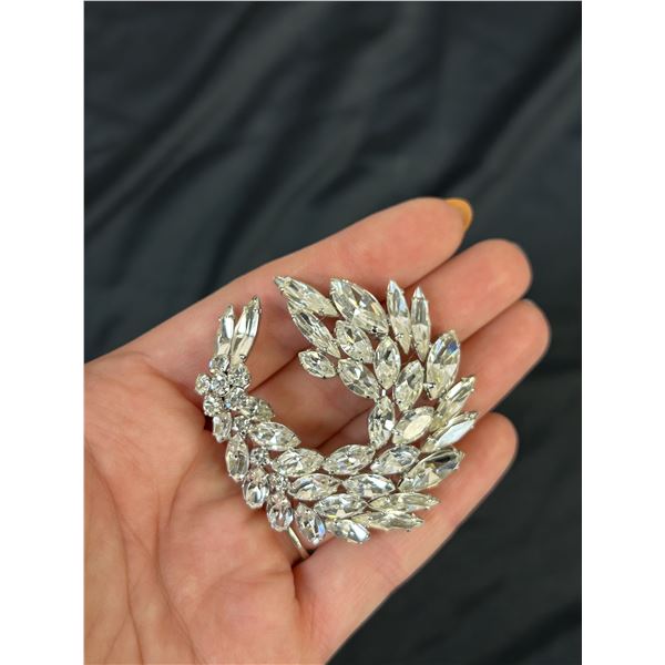 Vintage Sherman Rhinestone Brooch