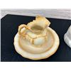 Image 3 : Ceramic Cat Figurine *chipped ear*  14" tall and Wash Basin w Pitcher
