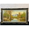 Image 1 : Vintage Ornately Framed Landscape Painting 55" x 32"
