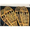 Image 2 : 2 Pairs of Vintage Wood & Sinew Snowshoes and Walking Sticks