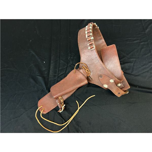 Vintage Leather Gun Holster Belt