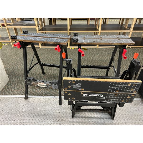 Lot of 3 Job Mate Craftsman, Black & Decker 225 Folding Work Tables
