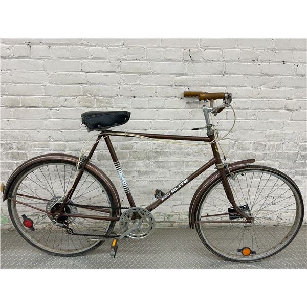 Vintage CCM Elan Bicycle Bike Brown with License Plate (as is) 1970s Cruiser Bike
