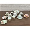 Image 1 : Lot of Fine Bone China 7 Cups and Saucers, 2 extra cups, 2 extra saucers, Tea Pot *lip damage*