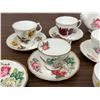 Image 4 : Lot of Fine Bone China 7 Cups and Saucers, 2 extra cups, 2 extra saucers, Tea Pot *lip damage*