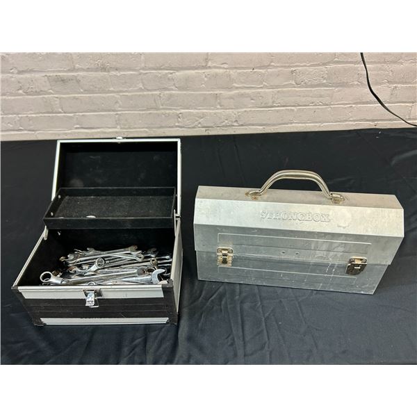 Toolbox Full of Wrenches, Mastercraft, Benchmark, Misc and Strongbox Lunchbox