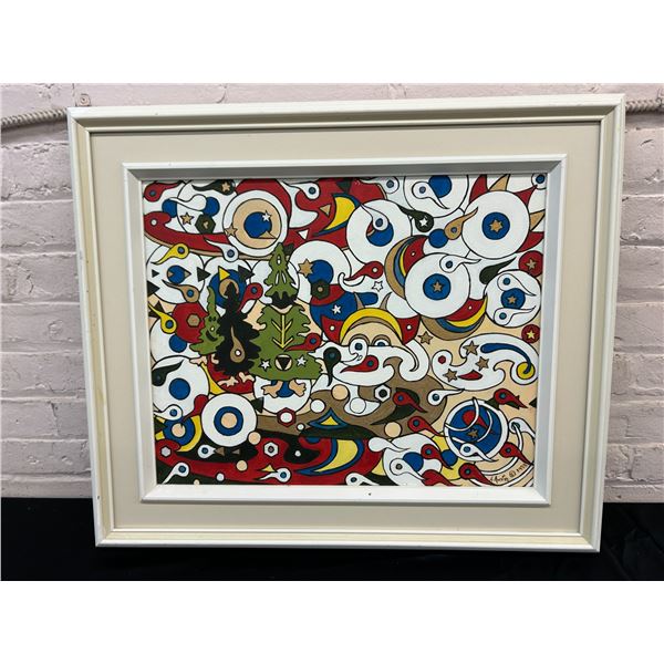 "When Fishes Flew" by Lillian Austin Original Canvas Painting 1988