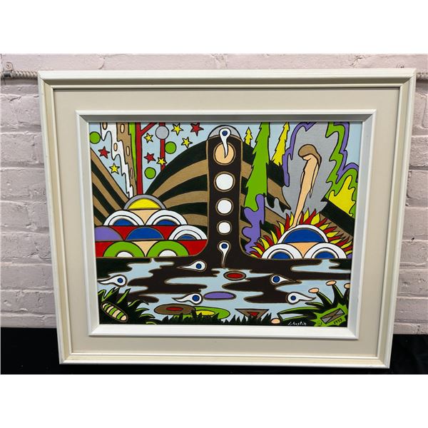 "He Leadeth Me Beside the Still Waters" Lillian Austin Original Framed Canvas Painting 1993