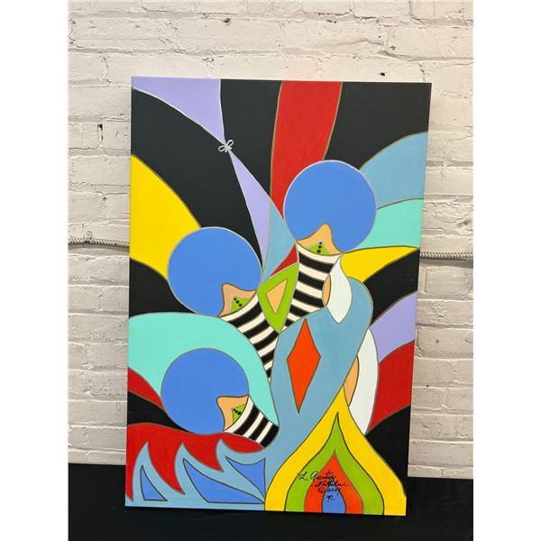 "The Pugilist of Sand, Mind & Body" 2007 by Lillian Austin Original Canvas Painting