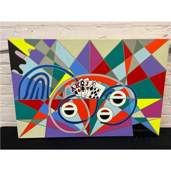 "Dirty Card Trick" by Lillian Austin Original Canvas Painting 24" x 36"