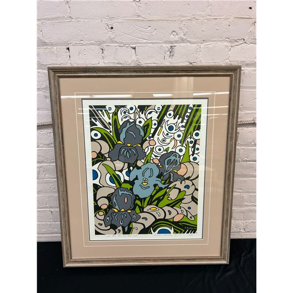 Framed 1/1 Art Print Signed and Numbered by Lillian Austin "...and then the iris took root"