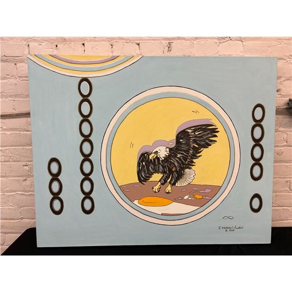 Original Canvas Painting by Lillian Austin "The Eagle Has Landed"