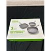 Image 1 : Box of 3 Cast Iron Skillets Pans NEW/RETURN