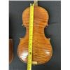 Image 12 : Vintage Wooden Violin with Case (unmarked, missing bridge, as is)