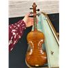Image 5 : Vintage Wooden Violin with Case (unmarked, missing bridge, as is)