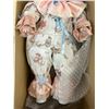 Image 3 : Porcelain Baby Doll Indigenous Outfit Cathay Collection and Goebel Clown Jester Porcelain Doll