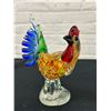 Image 1 : Art Glass Blown Glass Rooster Figurine 8"