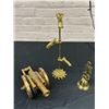 Image 1 : Lot of 3 Brass Items Cannon Hand Note Holder and Bell