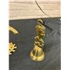Image 4 : Lot of 3 Brass Items Cannon Hand Note Holder and Bell