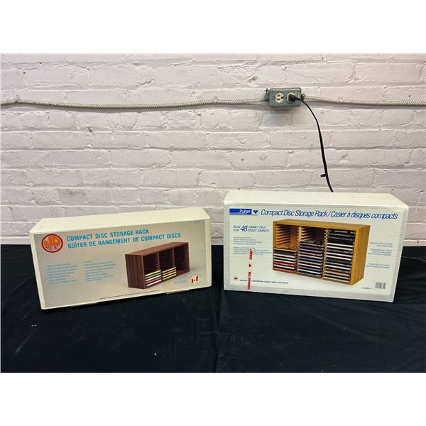 Lot of 2 Compact Disc Storage Racks NOS