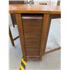 Image 9 : Mid Century Modern Drop Leaf Hide A Way Table on Wheels