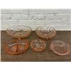 Image 1 : Lot of Vintage Pink Glass Serving Pieces