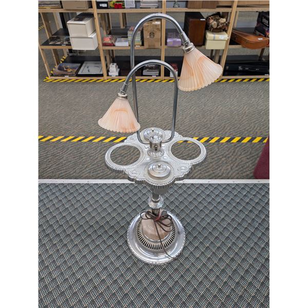 Vintage Chrome Tulip Floor Lamp Ashtray*Missing Inserts*