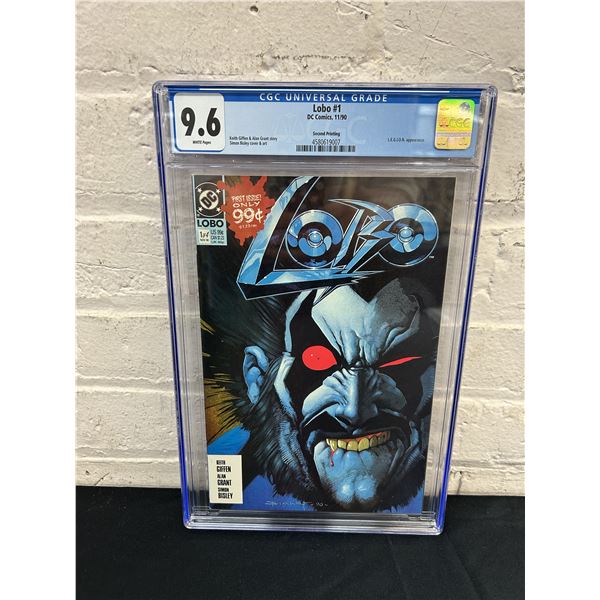 DC Lobo #1 Simon Bisley Second Printing 1990 CGC 9.6 White Pages