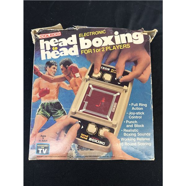 Coleco Table Top Head to Head Boxing #2190 Handheld electic video game. 1981.  CIB. Works