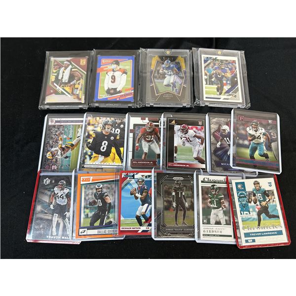 NFL Football Card lot Lamar Jackson Joe Burrow Saquon Barkley Sauce Gardner Rookie plus lots of oth