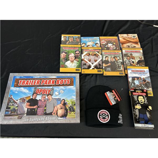 Trailer Park Boys Collection DVDs, Hat, Board Game, Hug Buddy