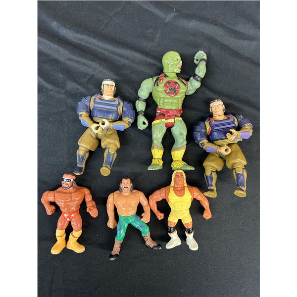 Lot of 6 Vintage Toys Titan Sports 90s WWE WWF Wrestling Toys, Telepix LJN, Thundercats