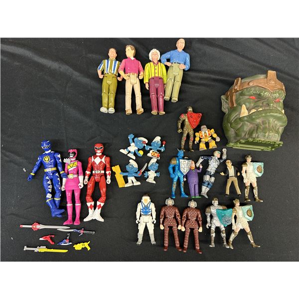 Collection of Vintage Retro Toys 80s 90s Power Rangers, Mystic Knights, Dollhouse Playskool, etc