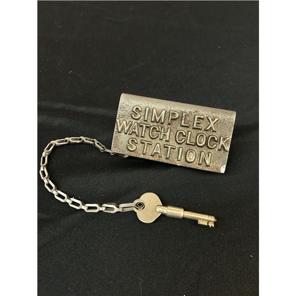 Vintage Iron Simplex Watch Clock Station Key