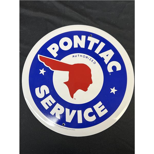 Pontiac Service Tin Sign 12"