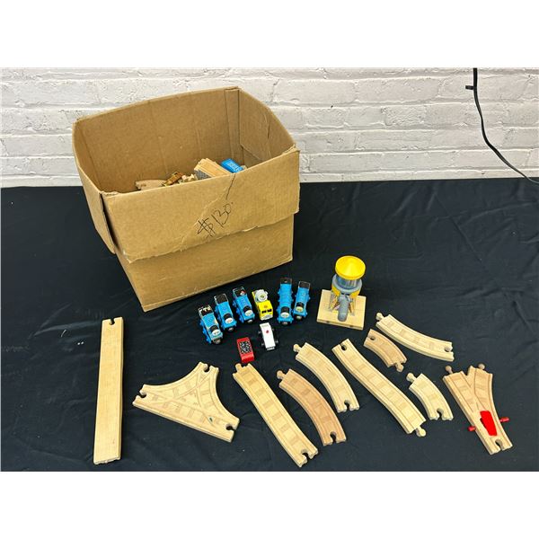 Box of Thomas The Tank Engine Wooden Tracks, Carts, Pieces