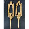 Image 1 : Vintage MCM Mid Century Hollywood Regency Style Dart Wall Sconces 19" 1965