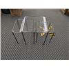Image 2 : Set of 3 Chrome Frame Glass Top Nesting Tables