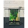 Image 1 : 12" x 12" x 18" Reptile Tank Terrarium / Habitat with Bamboo Decorations