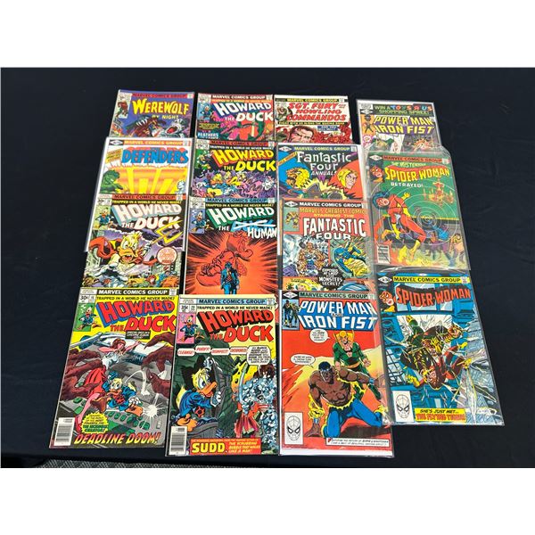 Lot of 15 Vintage Marvel Comic Books SGT Fury, Spider-Woman, Howard The Duck, etc