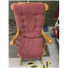Image 2 : Vintage Wooden Rocking Chair with Cushion